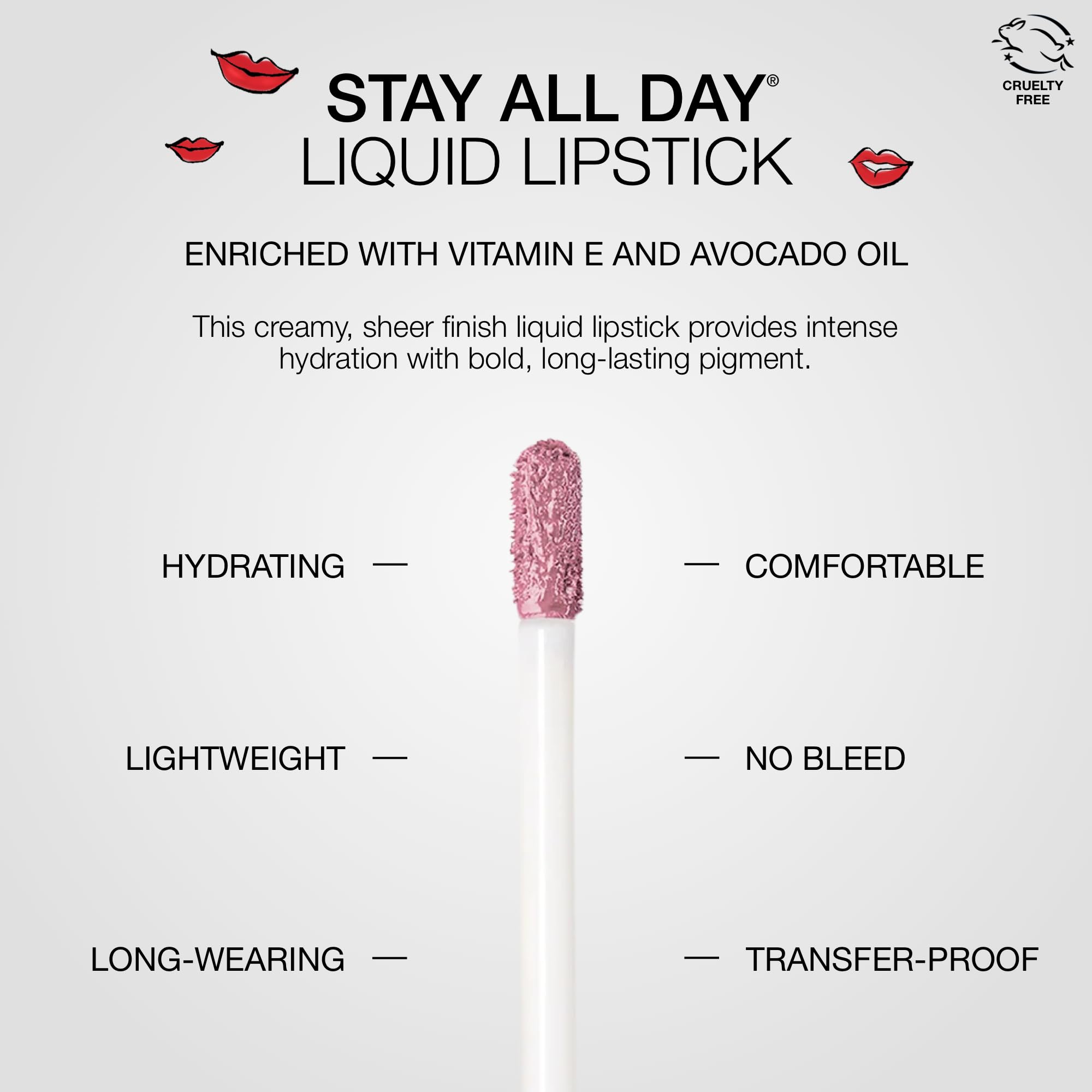 stila Stay All Day Liquid Lipstick, Sheer Matte Finish | Long-Lasting Color Wear, No Transfer or Bleed | Lightweight, Hydrating with vitamin E & Avocado Oil for Soft Lips | 0.10 Fl. Oz., Sheer Patina